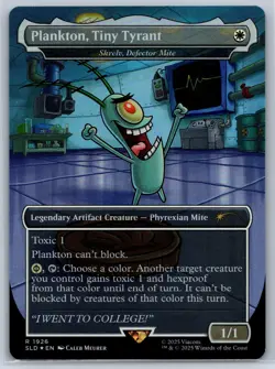 Secret Lair: Spongebob - Plankton Tiny Tyrant Foil 1926 Magic the Gathering Card - Image 1