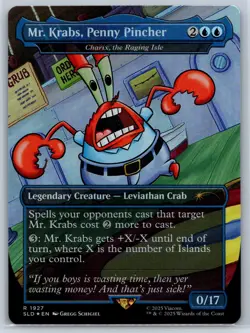 Secret Lair: Spongebob Mr Krabs Penny Pincher Foil 1927 Magic the Gathering Card - Image 1