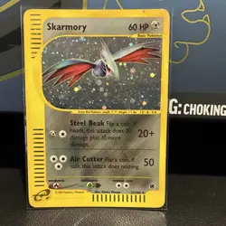 Pokemon Skarmory Holo Rare Card Expedition Base Set 027/165 Basic 60HP English - Image 1