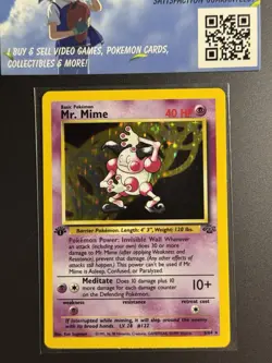NM/EX - Mr. Mime - 6/64 - 1st Edition - Jungle - Pokemon Card - Vintage WOTC - Image 2