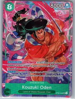 Kouzuki Oden (Alt Art) OP02-030 English Paramount War - One Piece Card - NM - Image 1