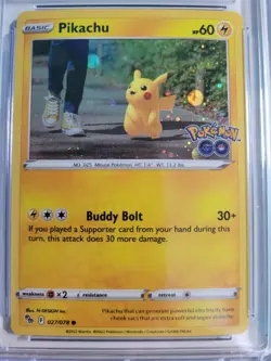 CGC Graded 9 Mint Pikachu 028/078 Pokemon Go Holo Rare Pokemon Card - Image 2