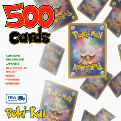 500 Japanese Pokemon Cards Bulk Lot, Commons/Uncommons No Trainers or Energies - Image 1