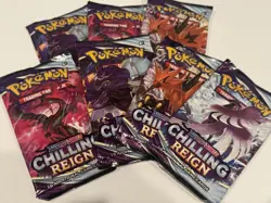 Pokemon Chilling Reign Booster Pack SWSH - 1 PACK / 10 CARDS - SEALED NEW - Image 1