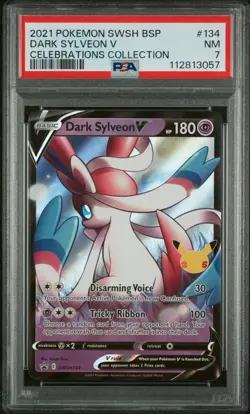 Pokemon SWSH134 Dark Sylveon v Promo Celebrations Card PSA 7 #134 2021 - Image 1