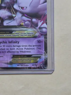 Pokemon TCG Mega Mewtwo EX Ultra Rare Holo Card 64/162 XY Breakthrough - Image 3