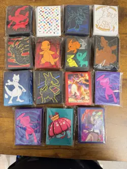 Pokemon ETB Lot Of 15 Various ETB Card Sleeves - All Sealed Card Sleeve Packs - Image 1