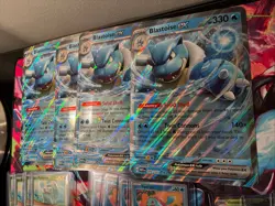 Blastoise EX JUMBO Card Blooming Waters Pokemon 151 Promo Cards X4 + 16 Standard - Image 4