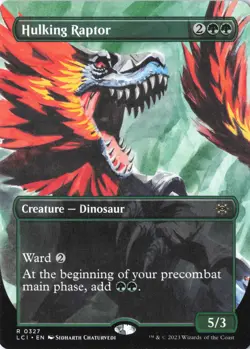 Hulking Raptor (Borderless) R The Lost Caverns of Ixalan 327 LP - Image 1
