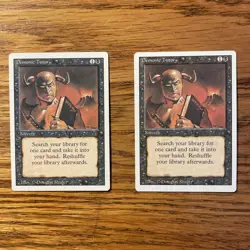 MTG: 2X Vintage Demonic Tutor NM/LP Revised ‘94 Magic The Gathering - Image 1