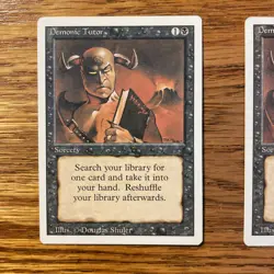 MTG: 2X Vintage Demonic Tutor NM/LP Revised ‘94 Magic The Gathering - Image 2