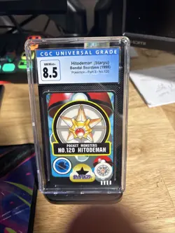 1998 Japanese SEALDASS series 3 Pokemon card STARYU Hitodeman CGC 8.5 Bandai 120 - Image 1
