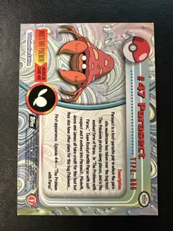 Parasect #47 - 1999 Topps Black Logo Pokemon TV Animation Edition - Image 2
