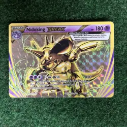 Nidoking BREAK 46/108 Evolutions Holo Pokemon Card Played - Image 1