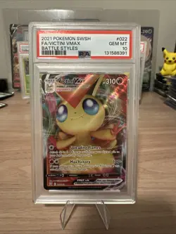 Pokemon Victini VMAX 022/163 Full Art Ultra Rare Battle Styles PSA 10 - Image 1