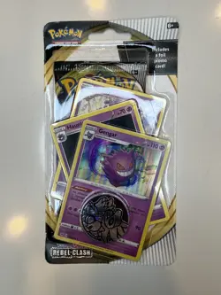Pokemon Sword & Shield Rebel Clash BONUS Blister Pack Gengar Promo NEW SEALED - Image 1