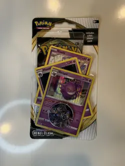 Pokemon Sword & Shield Rebel Clash BONUS Blister Pack Gengar Promo NEW SEALED - Image 3
