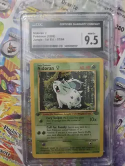 1999 POKEMON JUNGLE 1ST EDITION #57 NIDORAN CGC 9.5 - Image 1