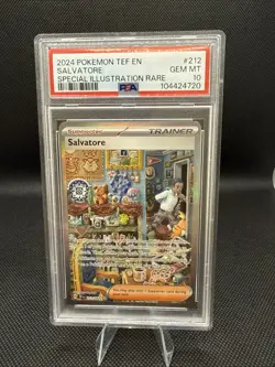 Pokemon TCG 2024 TEF EN Salvatore Special Illustration Rare Gem Mint 10 #212 - Image 1