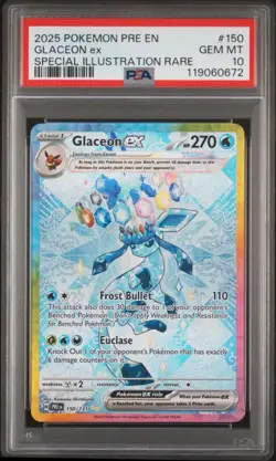 Pokemon TCG Glaceon EX 150/131 Prismatic Evolutions Sir PSA 10 - Image 1