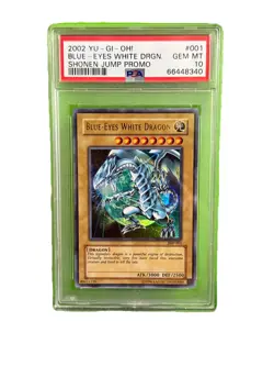 2002 YU-GI-OH! SHONEN JUMP PROMO #001 BLUE-EYES WHITE DRAGON PSA 10 - Image 1