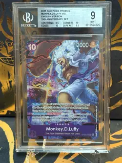 One Piece TCG 2nd Anniversary Set BGS 9 Monkey D Luffy - Image 1