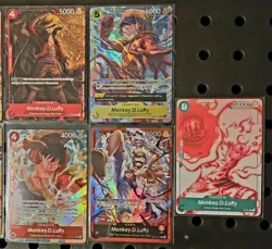 ONE PIECE CCG LOT OF 9 LUFFY'S - PROMO CARDS, SEC'S AND ALT ART - Image 4