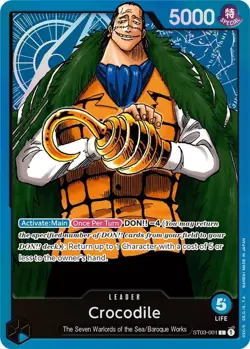 One Piece TCG Crocodile Leader Foil ST03-001 - Image 1