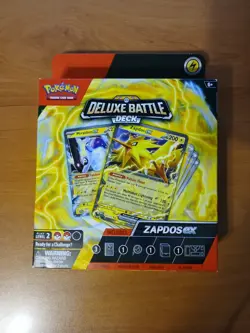Pokemon TCG, Deluxe Battle Deck Box, Zapdos EX, 60 Card Deck, Ready For Play - Image 1