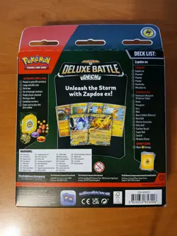Pokemon TCG, Deluxe Battle Deck Box, Zapdos EX, 60 Card Deck, Ready For Play - Image 2