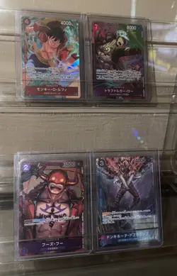 Bandai One Piece Card Game Lot of 4 Cards!Japanese AA bundle LUFFY and more! - Image 1