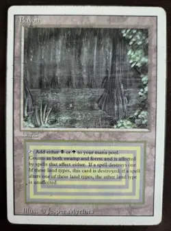 Magic the Gathering Rare Card - Dual Land - Bayou - Image 1