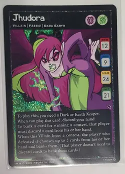 Jhudora 17/234 Neopets TCG Base Set ULTRA RARE Card Game HOLO FOIL Faerie - Image 1