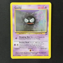 GASTLY 75/130 - VINTAGE WOTC Pokemon Card - BASE SET 2 - English - Image 1