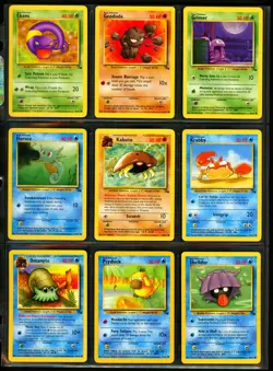 1999 Pokemon JUNGLE & FOSSIL Set COMPLETE Unlimited Edition COMMON Cards Lot EX - Image 3