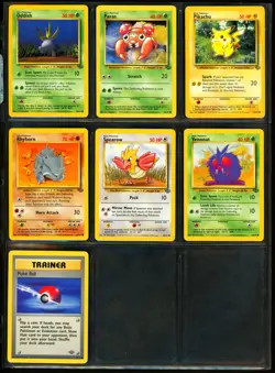 1999 Pokemon JUNGLE & FOSSIL Set COMPLETE Unlimited Edition COMMON Cards Lot EX - Image 4