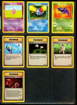 1999 Pokemon JUNGLE & FOSSIL Set COMPLETE Unlimited Edition COMMON Cards Lot EX - Image 5