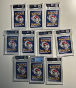 PSA 1st Edition Base Shadowless Pokemon Cards Lot of 10 (Lot 4) - Image 2