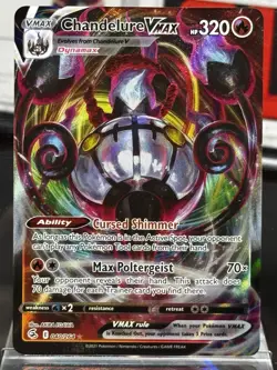 Chandelure VMAX 040/264 Fusion Strike Ultra Rare Holo Pokemon TCG Card NM - Image 1