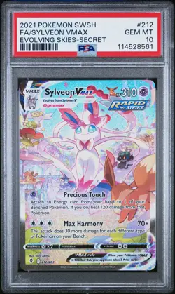 Sylveon VMAX PSA 10 Alt Art Evolving Skies 212/203 Holo Rare Pokemon Card 2021 - Image 1