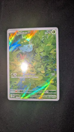 Pokemon TCG Bulbasaur Scarlet & Violet 151 Art Rare Card 166/165 - Image 1