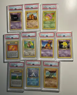 PSA 1st Edition Base Shadowless Pokemon Cards Lot of 10 (Lot 3) - Image 1