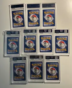 PSA 1st Edition Base Shadowless Pokemon Cards Lot of 10 (Lot 2) - Image 2