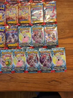 Pokemon Card Lot 36 Booster Packs sealed Destined Rivals Mega Journey Surging Sp - Image 4