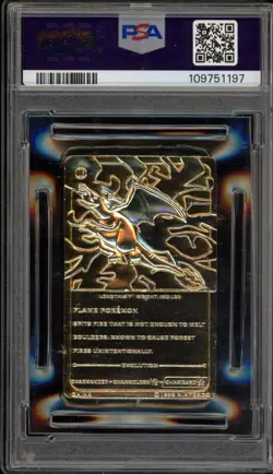 Pokemon Charizard Burger King Gold Card PSA 8 - Image 2