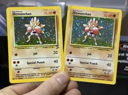 Hitmonchan 7/102 Base Set 1999 8/130 2 2000 Holo Rare WOTC Lot Pokemon Card TCG - Image 2