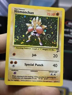 Hitmonchan 7/102 Base Set 1999 8/130 2 2000 Holo Rare WOTC Lot Pokemon Card TCG - Image 5
