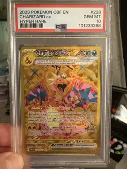Pokemon TCG Charizard EX Obsidian Flames Holo Hyper Rare Card 228/197 PSA 10 - Image 1