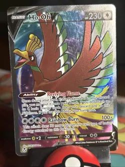 Ho-Oh v Full Art Holo Card 187/195 Sword & Shield Silver Tempest - Image 1