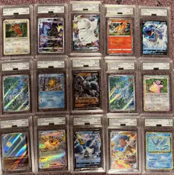 Lot of 15 Graded Japanese Pokemon Cards - AGS - MINT+ & GEM MINT - Image 1